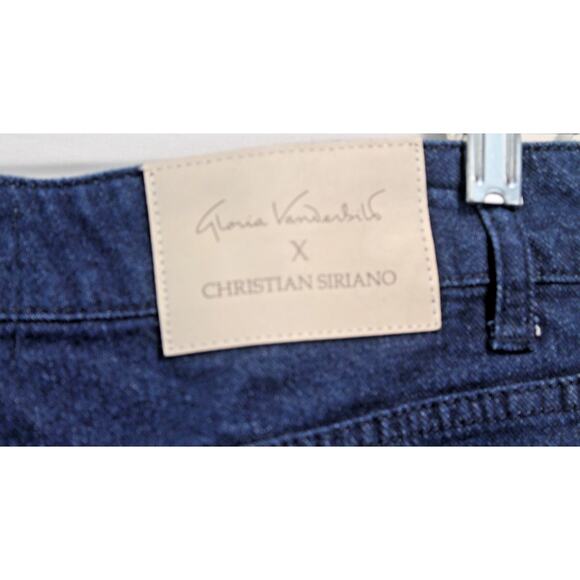 Gloria Vanderbilt Christian Siriano Jeans Alfie Wide Leg High Rise size 12 Blue - Picture 5 of 9